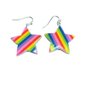 Colorful Rainbow Star Earrings